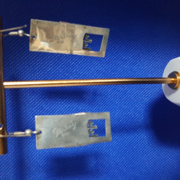 Mixed Metal Earrings in Sterling Silver - Picture 2 of 6